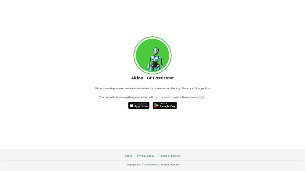 AiLina - GPT assistant Website screenshot