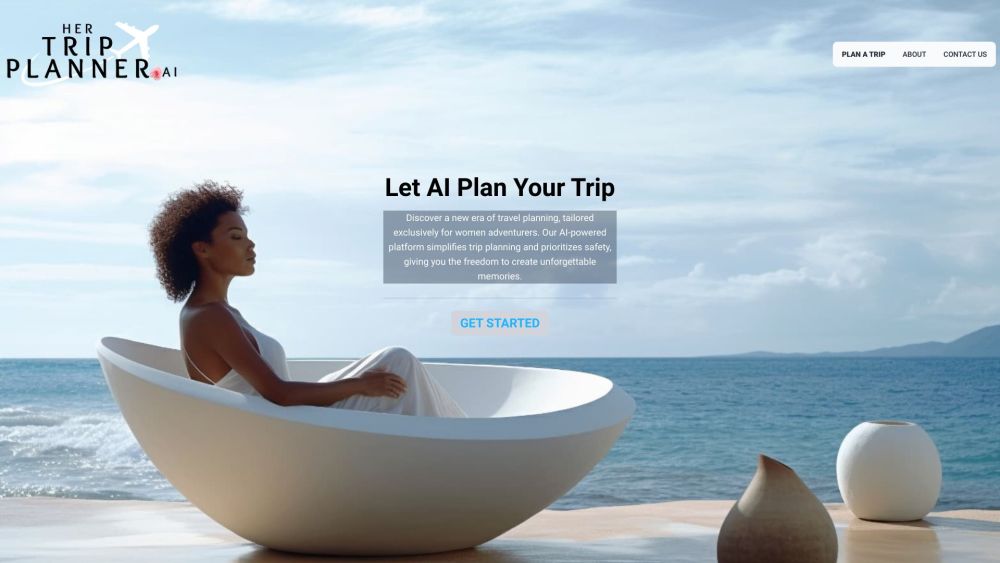 Her Trip Planner Website screenshot