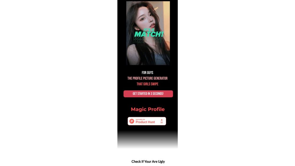 Magic Profile Website screenshot