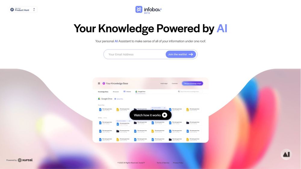 infoboxAI Website screenshot