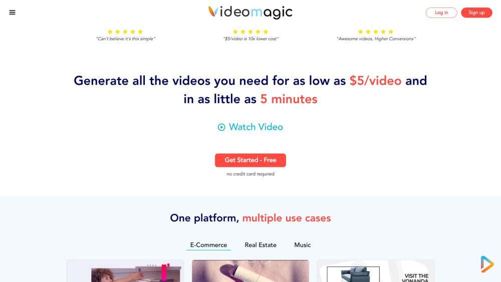 Videomagic Website screenshot