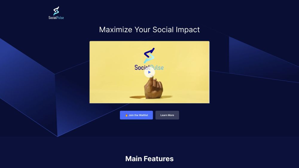 SocialPulse Website screenshot