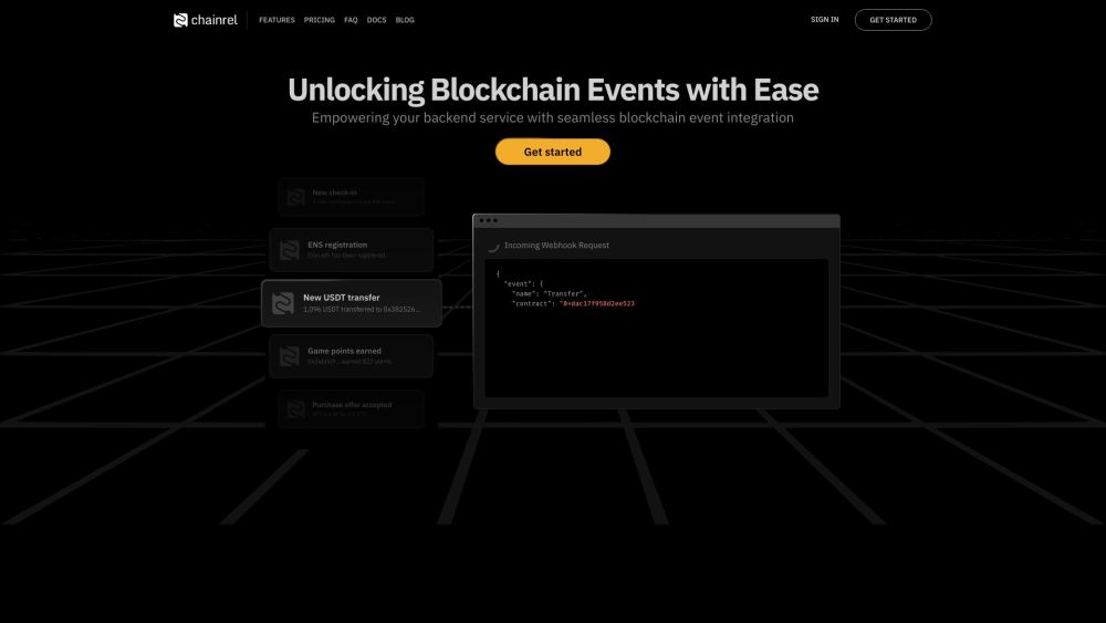 Chainrel Website screenshot