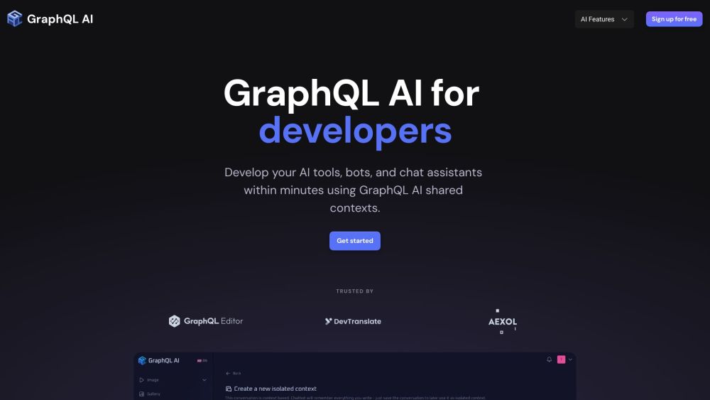 GraphQL AI Website screenshot