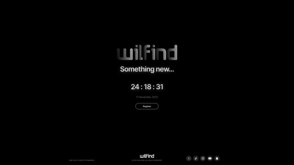 Wilfind Website screenshot