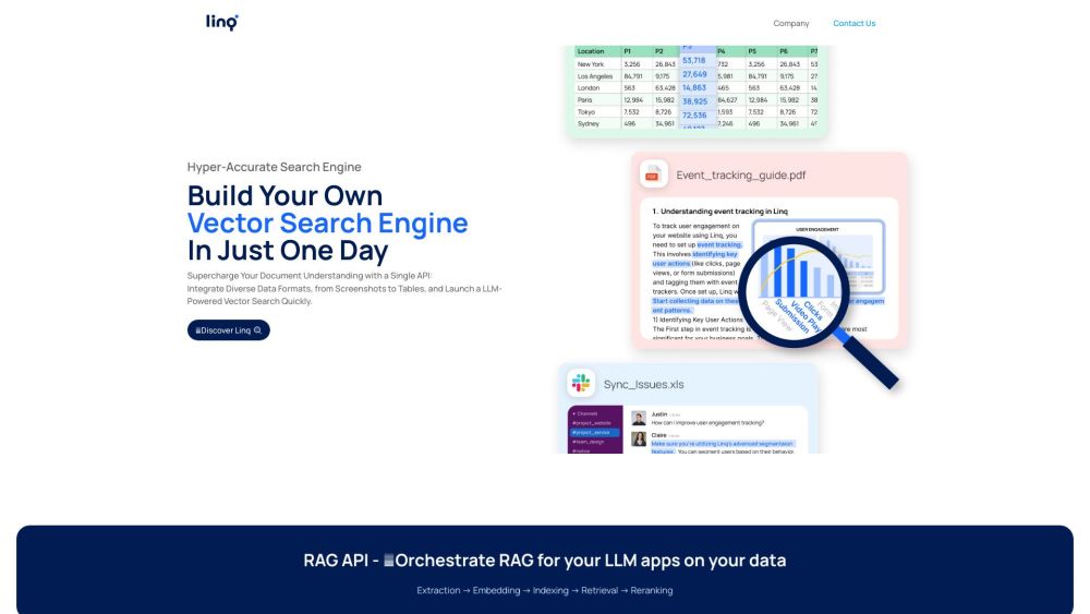 Linq Website screenshot