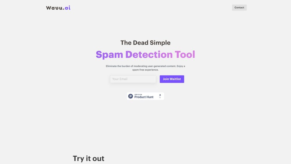 The Dead Simple Spam Detection Tool