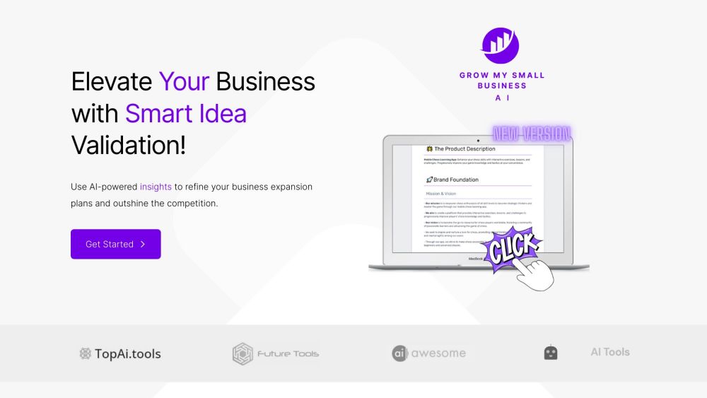 Grow My Small Business - AI Website screenshot