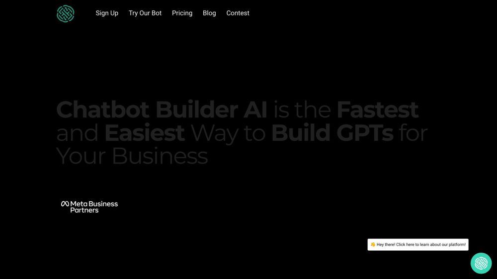 ChatbotBuilder.AI Website screenshot