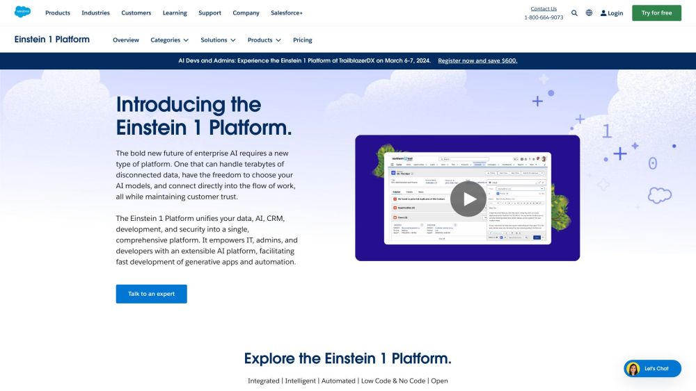 Salesforce Einstein Website screenshot