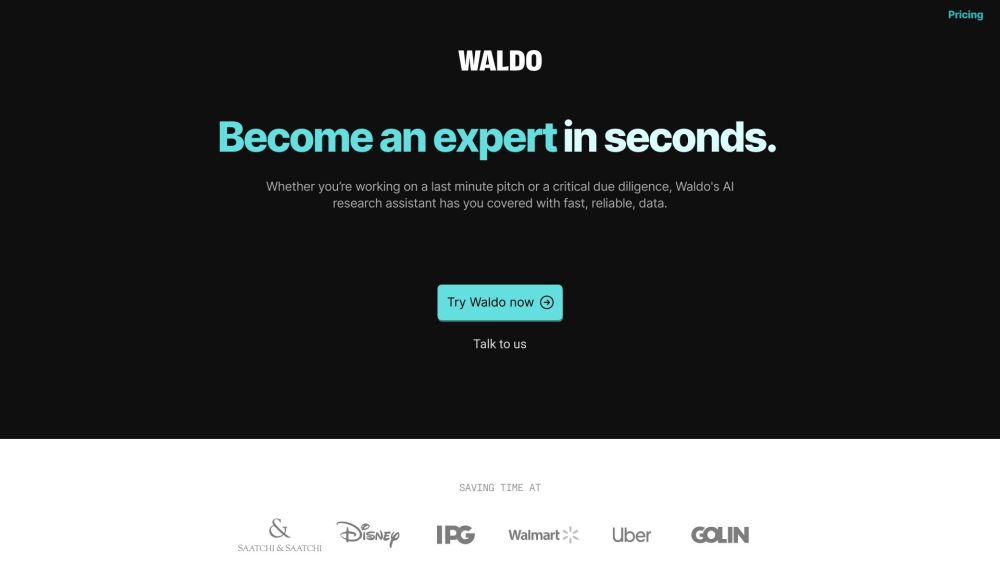 Waldo Website screenshot