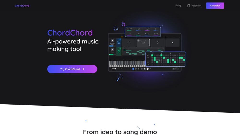 ChordChord Website screenshot