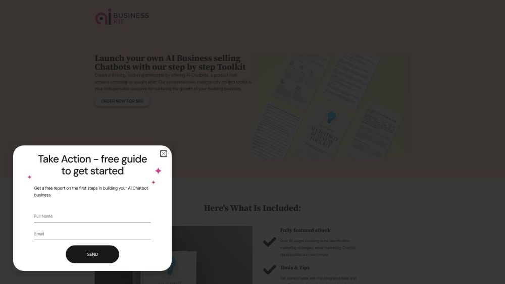 AI Chatbot Business Kit Website screenshot