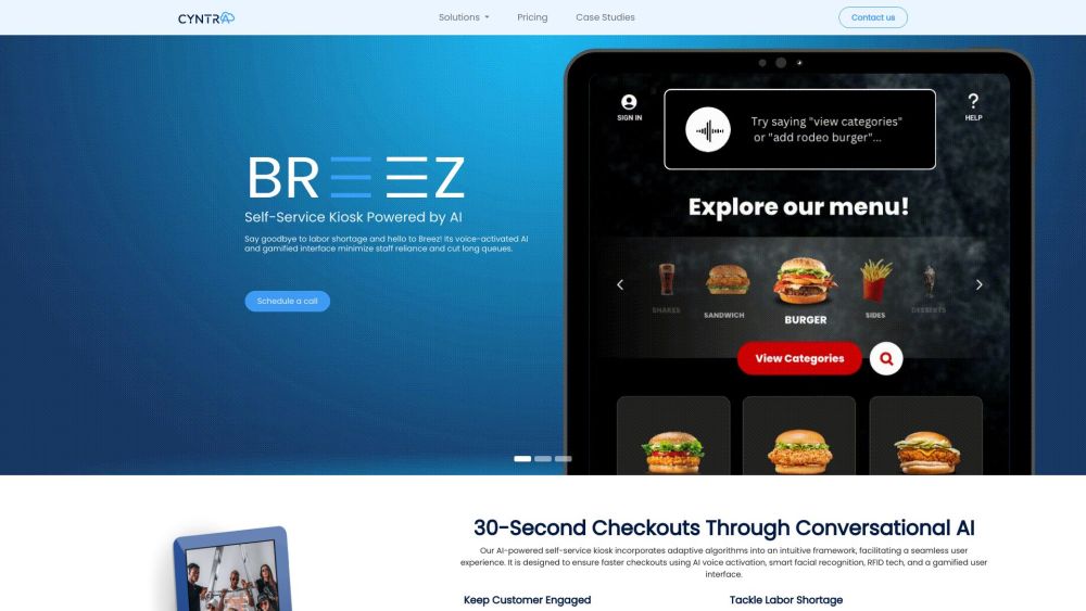 BREEZ Website screenshot