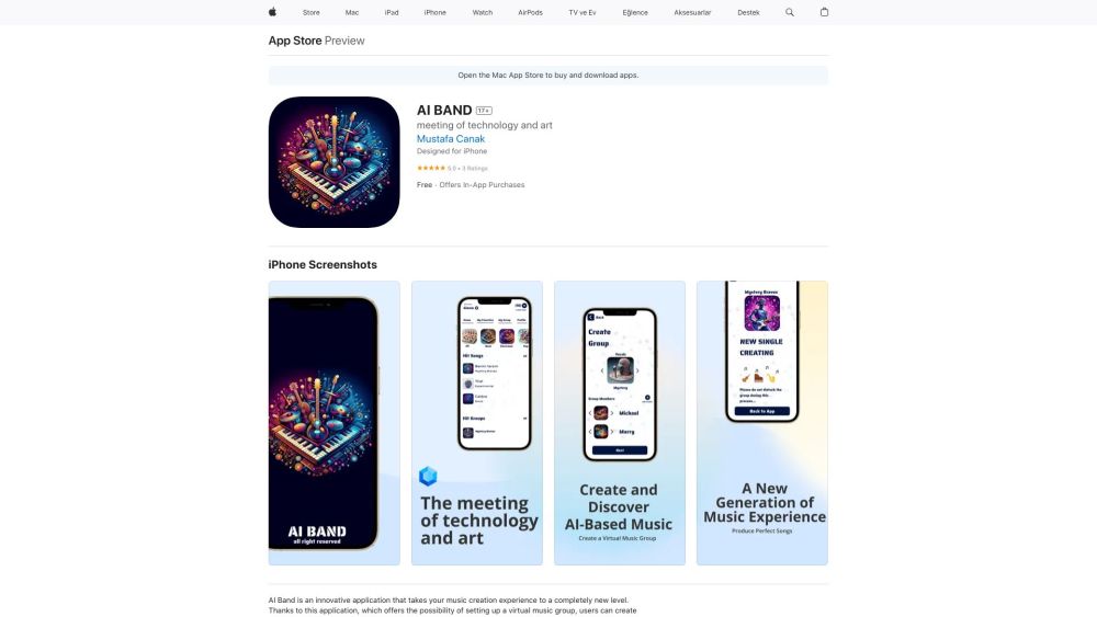 AI Band Website screenshot