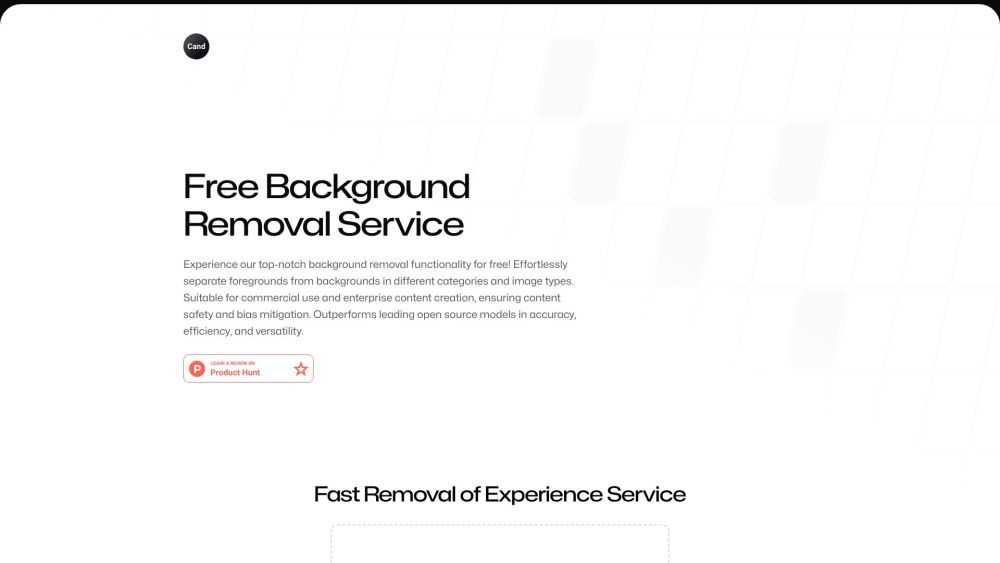 Cand - Background Removal Website screenshot