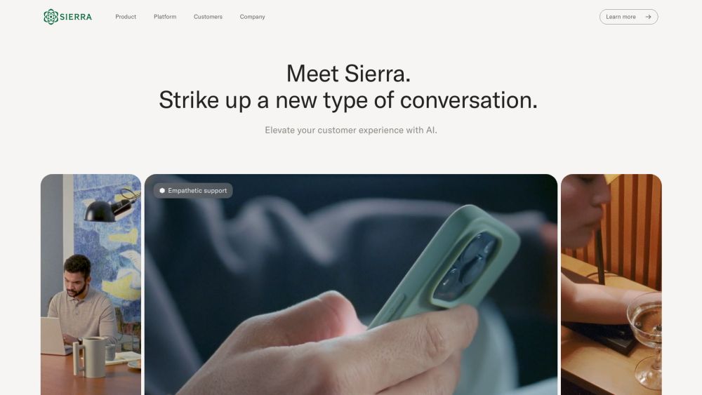 Sierra Website screenshot