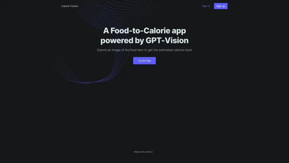 Calorie Tracker Website screenshot