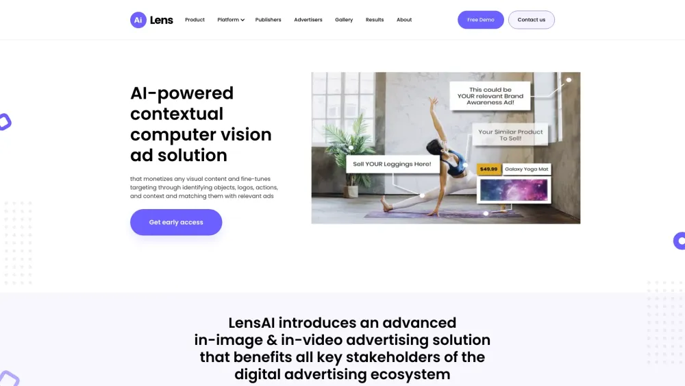 LensAI Website screenshot