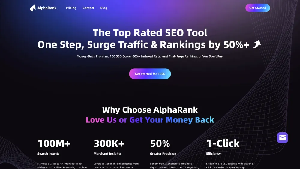 AlphaRank SEO Website screenshot