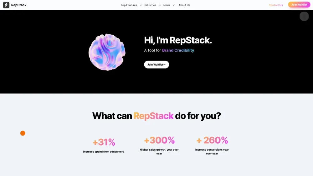 RepStack Website screenshot