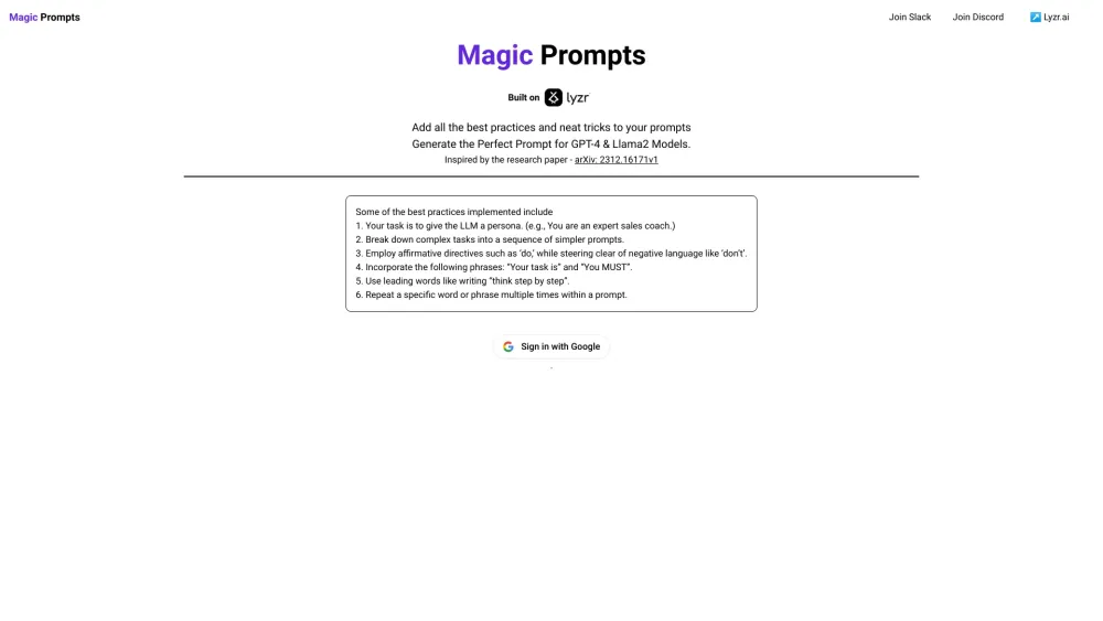 Magic Prompts