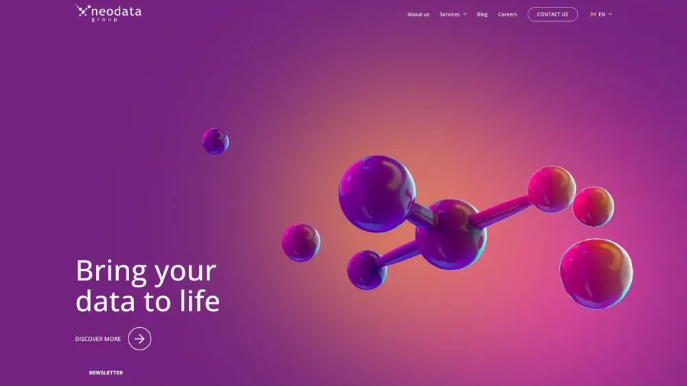 Neodata Website screenshot