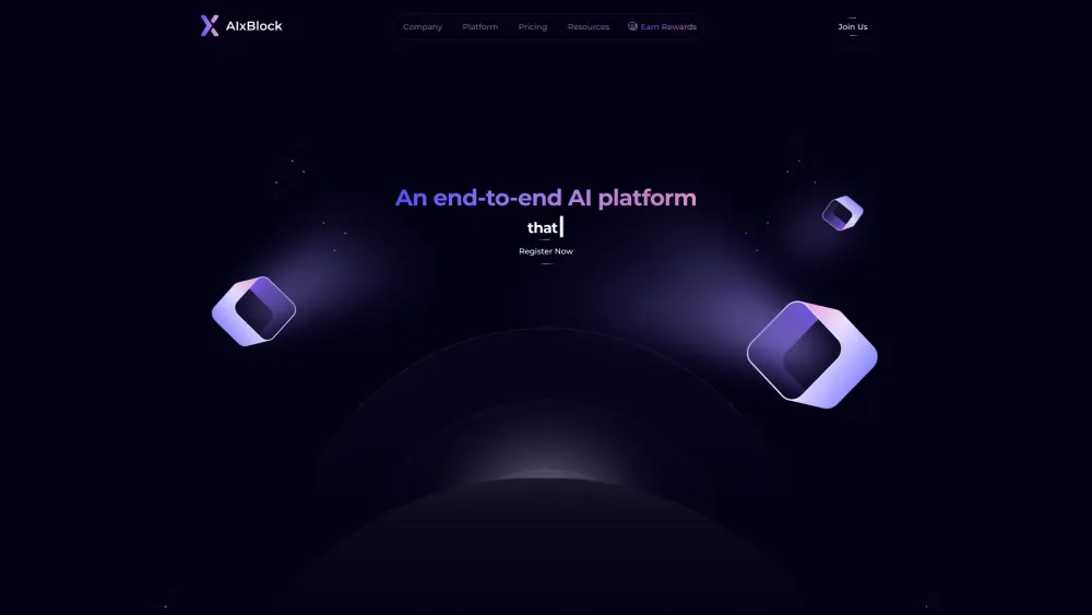 AIxBlock Website screenshot