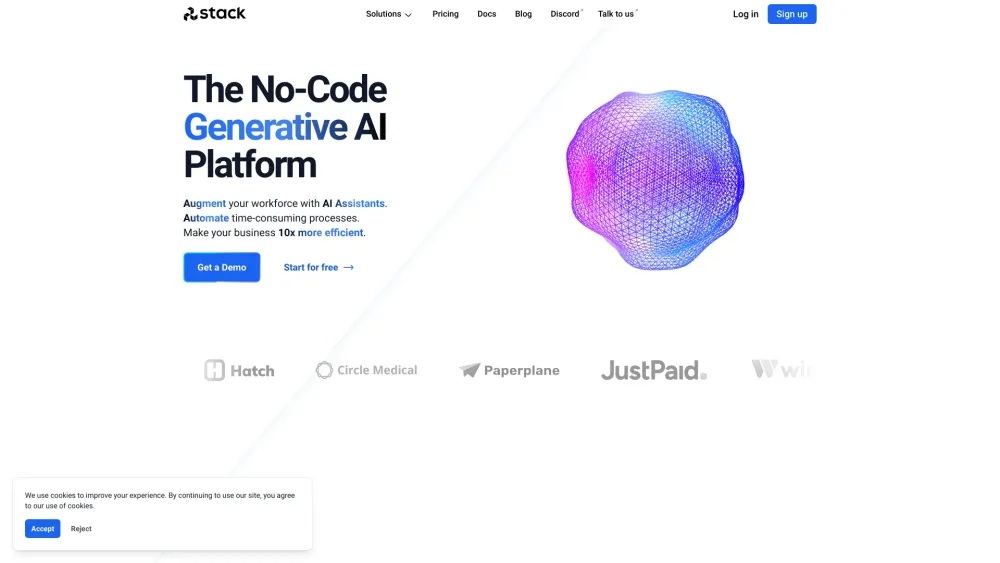 Stack AI Website screenshot