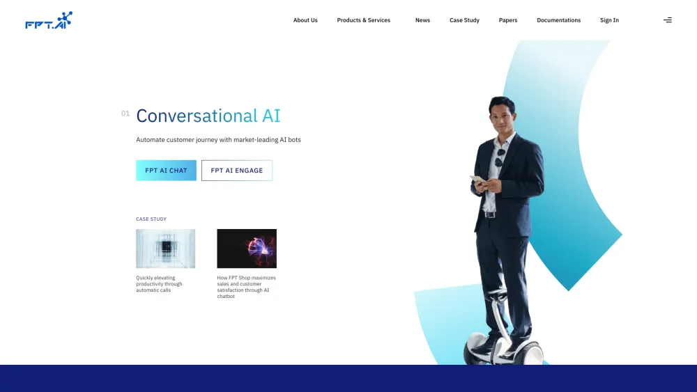 FPT.AI Platform Website screenshot