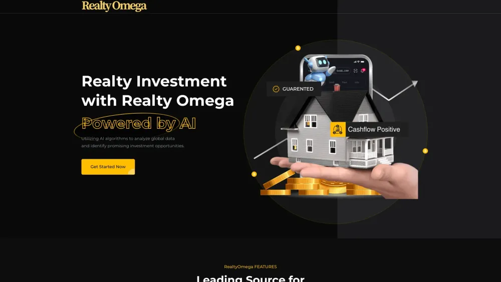 RealtyOmega Website screenshot