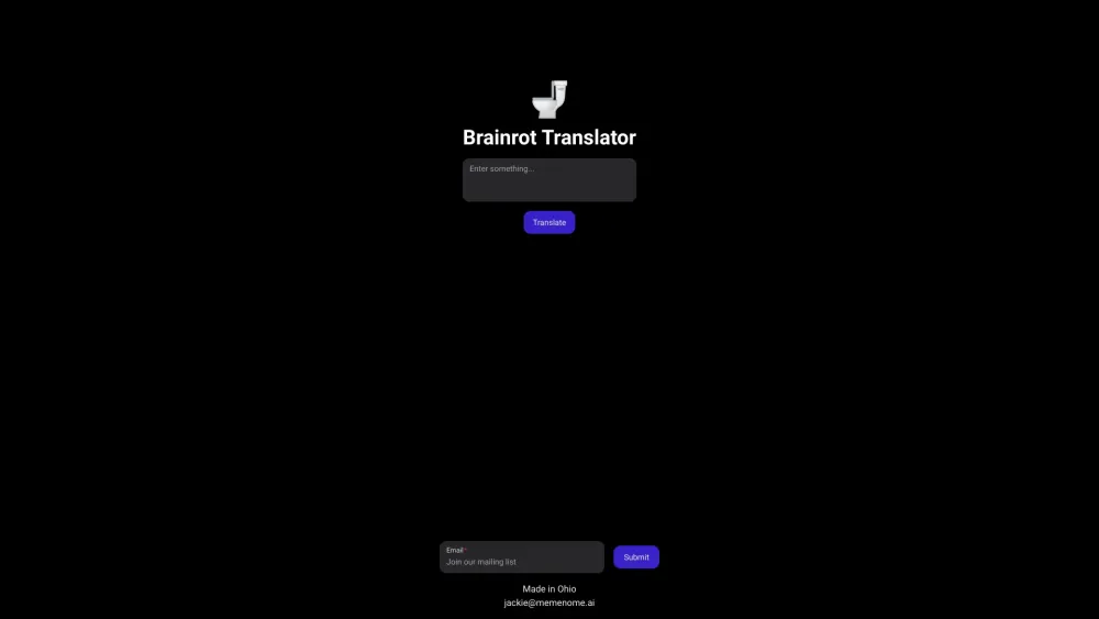 Brainrot Website screenshot