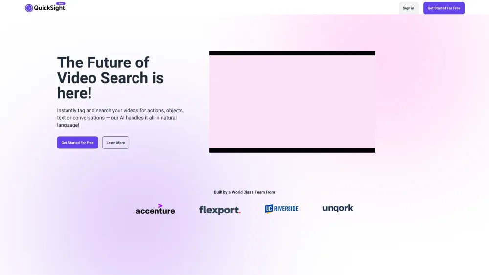 QuickSight Website screenshot