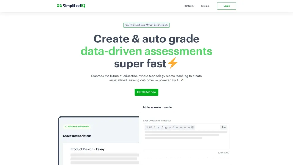 SimplifiedIQ Website screenshot