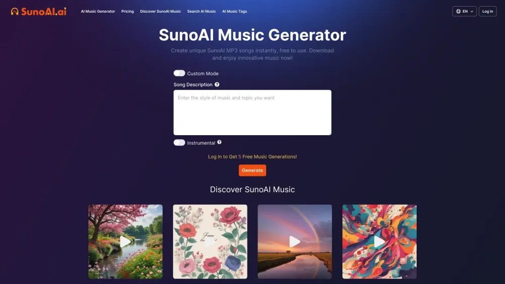 SunoAI Music Generator