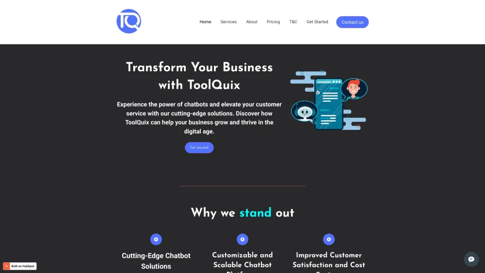 ToolQuix Website screenshot