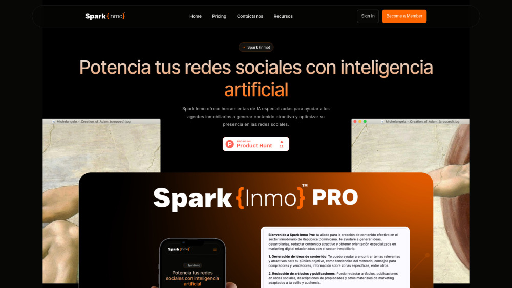 Spark Imo Website screenshot