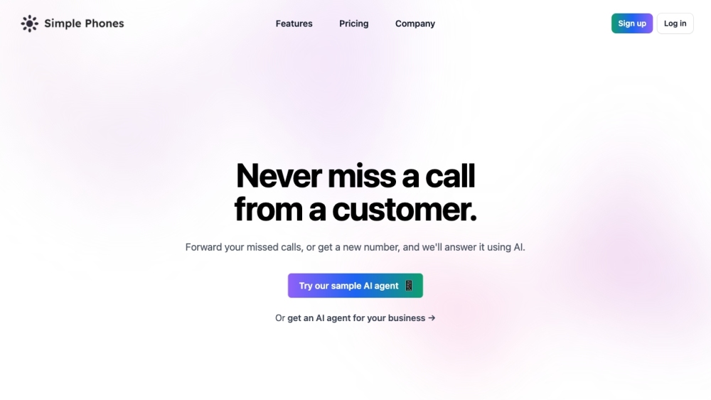 Simple Phones Website screenshot