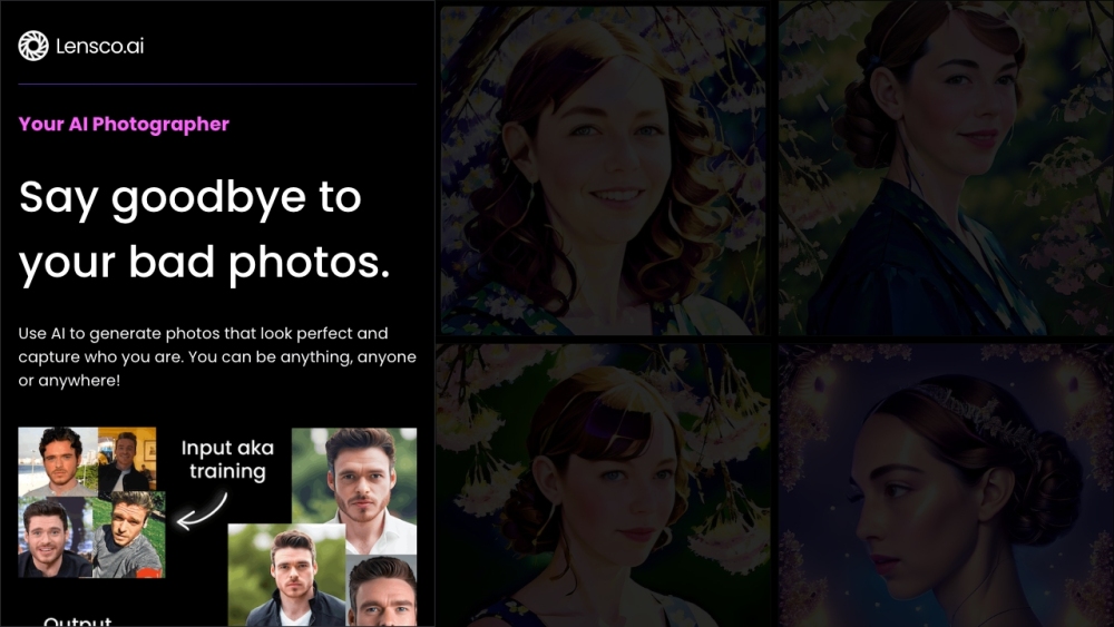 AI Photo Generator Website screenshot