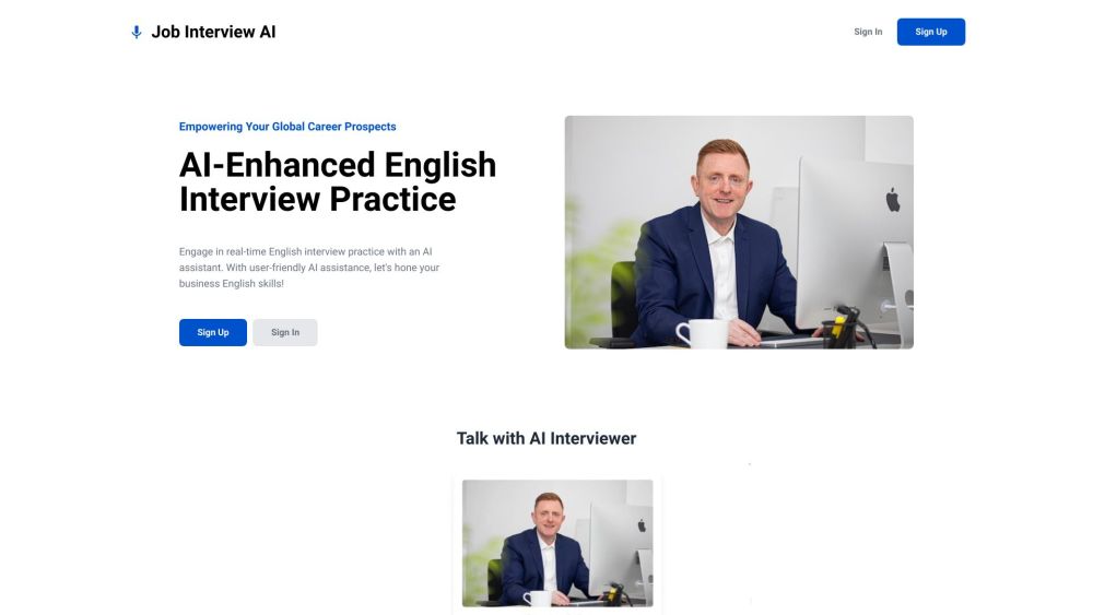 Job Interview AI Website screenshot