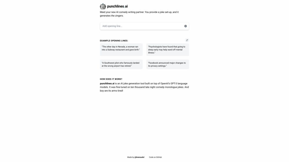 punchlines.ai Website-Screenshot