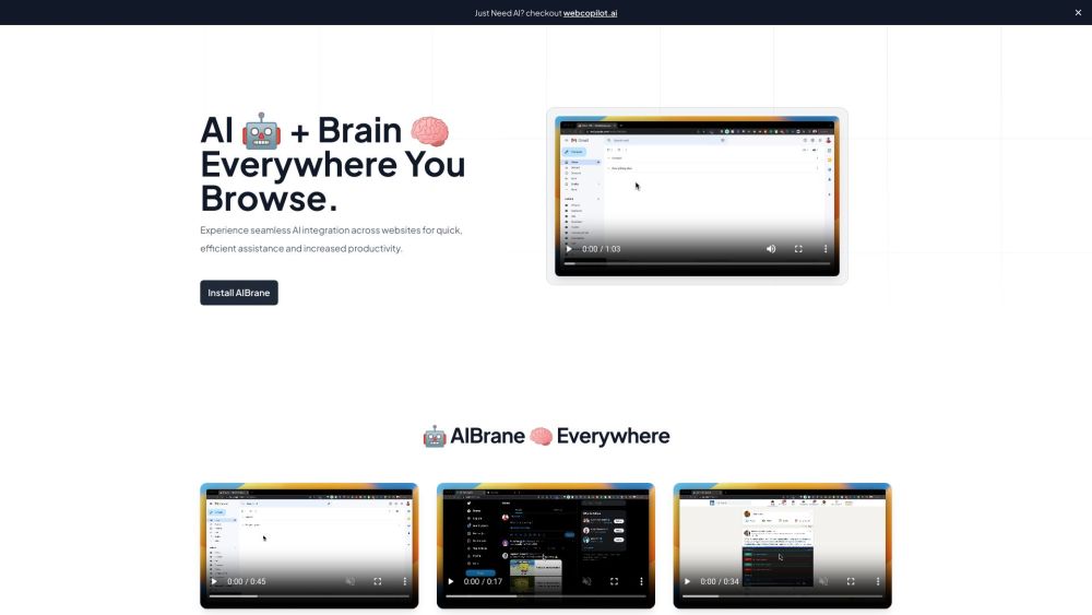 AIBrane App Website screenshot