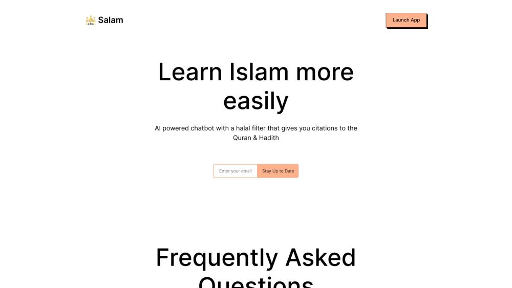 Salam Chat Website screenshot