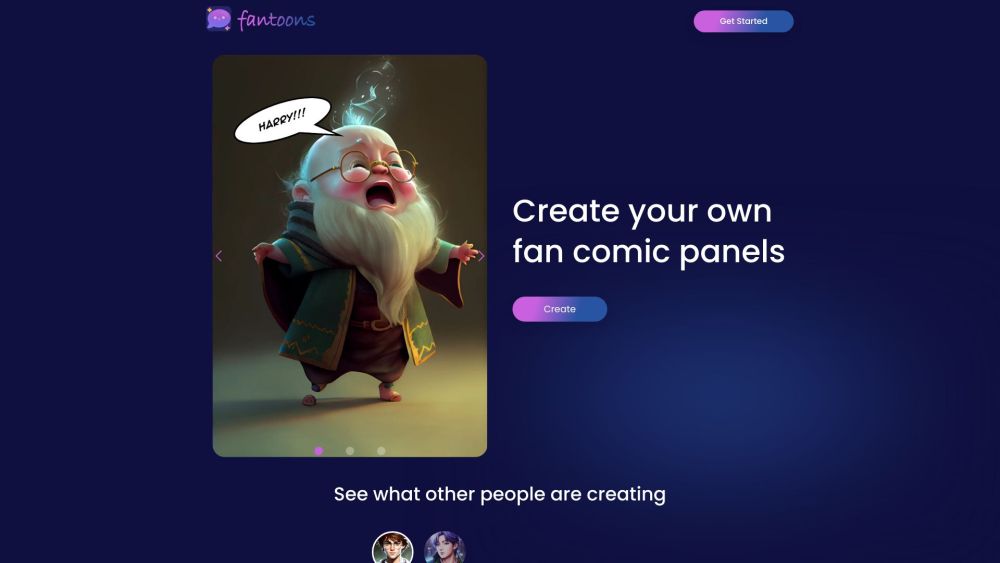 Fantoons Website screenshot