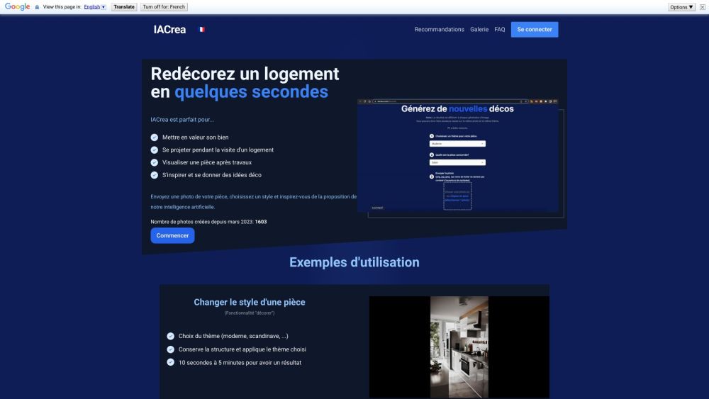 IACrea Website screenshot