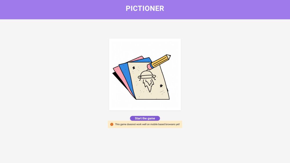 Pictioner Website screenshot