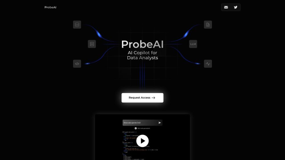 ProbeAI Website screenshot