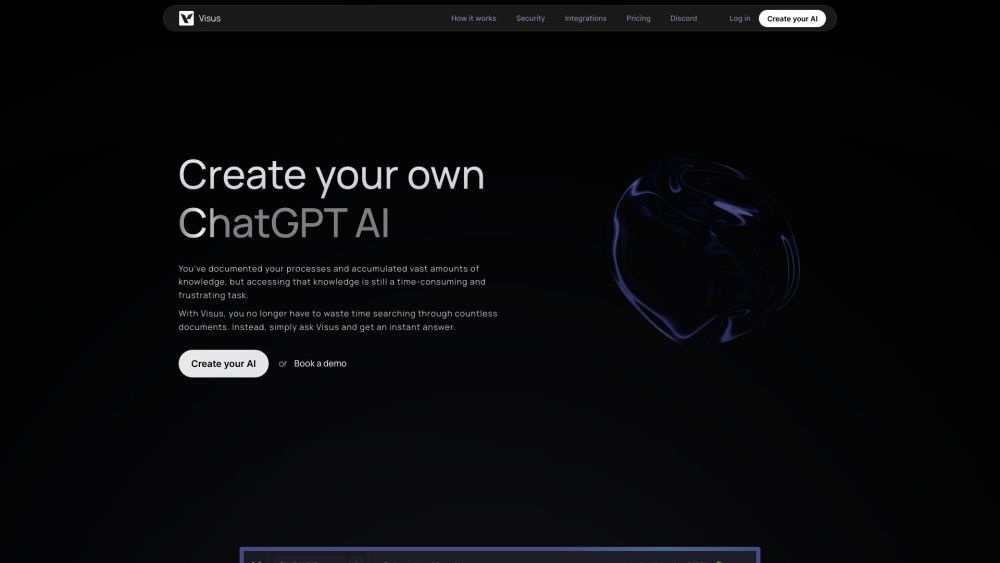 Visus Website screenshot