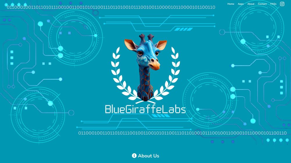 BlueGiraffeLabs Website Screenshot