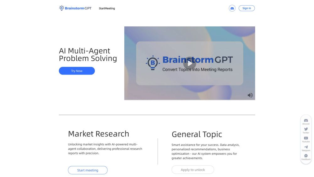 BrainstormGPT - Empowering AI for Business Decision